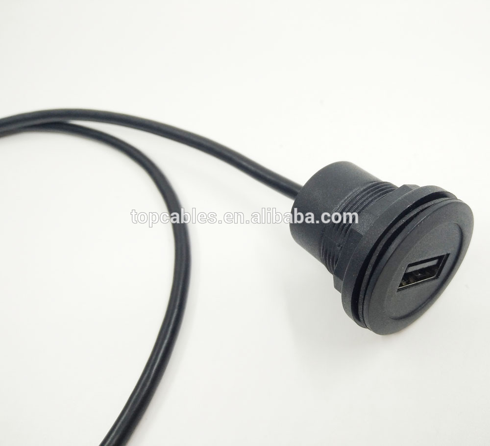High quality car Automotive panel mount waterproof cable flush joint USB 2.0 cables4.jpg
