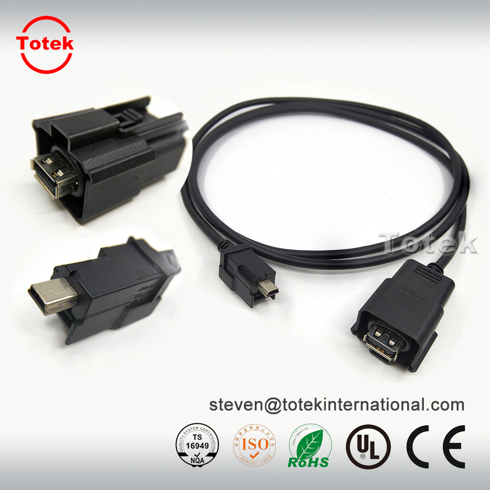 automotive In-Vehicle Infotainment IVI SiVi LINK i-driver system USB type A TO USB type B customized Signal cable assembly.jpg