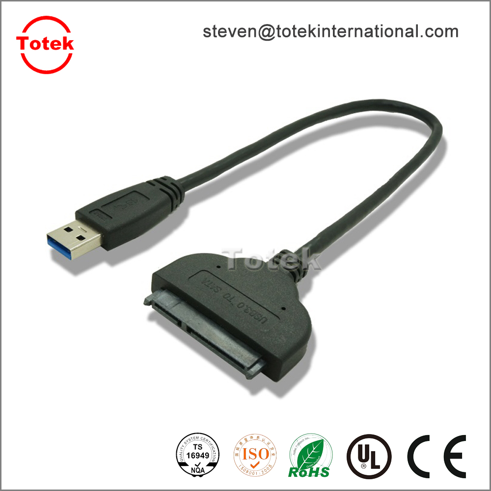 Super Speed USB 3.0 to SATA 22 Pin 2.5" Hard disk drive SSD Adapter Cable 10CM