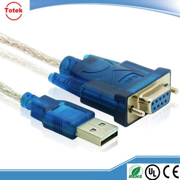 Custom male to male RS232 DB9 to USB cable