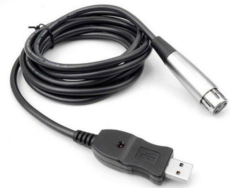 black wholesale usb male to xlr female microphone Mic Link cable