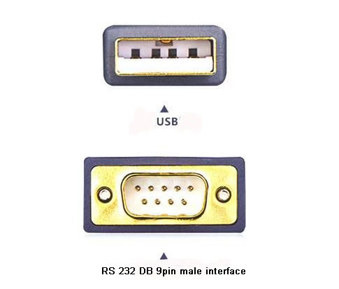 1m RS232 DB9 pin to usb- PL2303 converter cable with black color