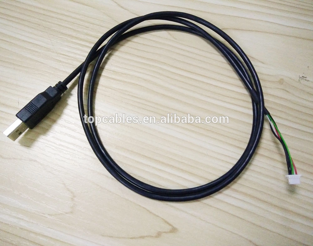 USB A male to SHR-05V-S-B 5P connector wire harness