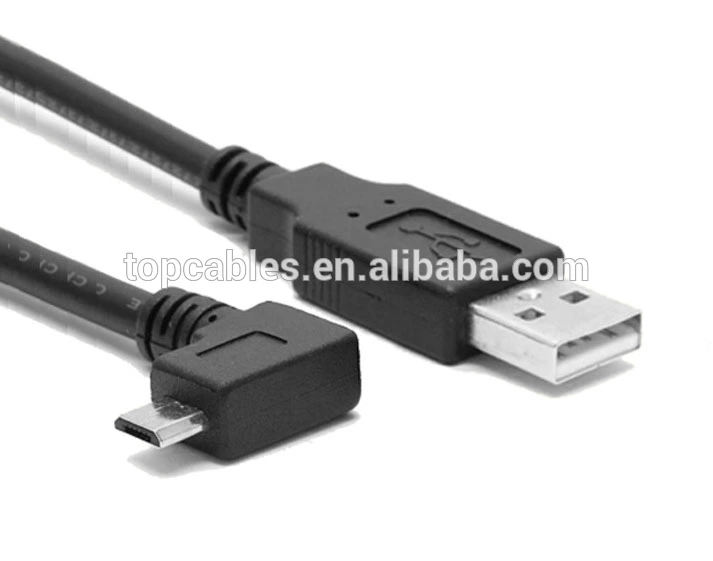 Down angled USB AM to down angled mini USB data cable