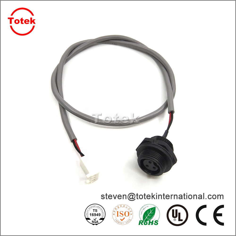 LTWBD-03RMFS-SC7001 Waterproof 3pin panel amount connector to micro-fit Custom wire harness