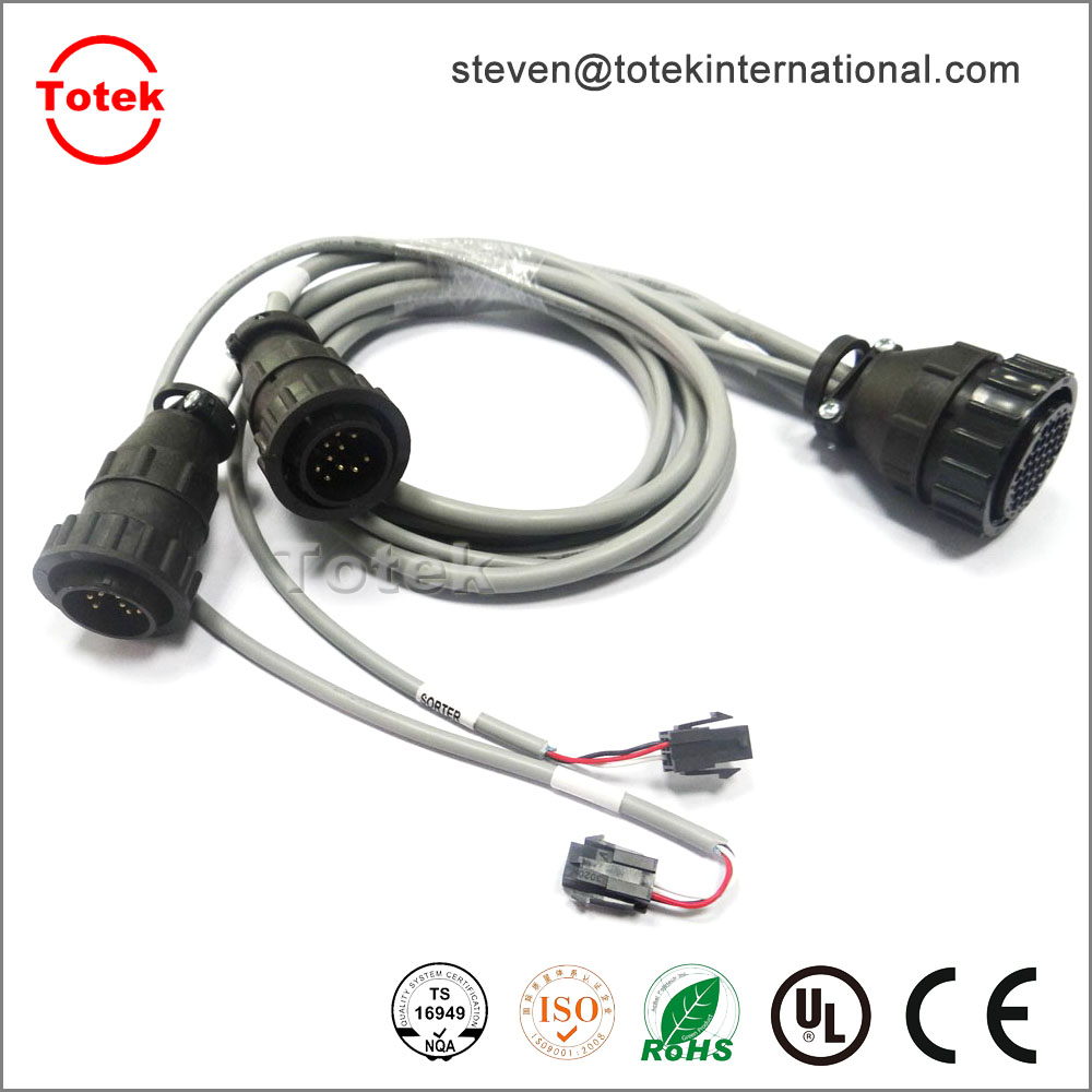 TE AMP CPC 206306 connector (Circular Plastic Connectors) to molex 43020 Micro-Fit custom cable assembly