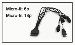 Molex 245132 10Pins female overmolded micro-fit to open end customized cable assembly, wire harness