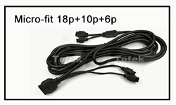 Molex 10Pins Female overmolded micro-fit to 8Pins male micro-fit Cable assembly,wire harness