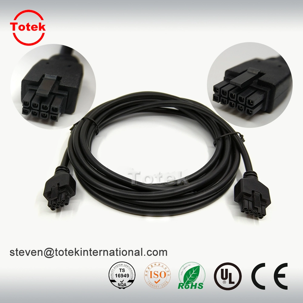Molex 10Pins Female overmolded micro-fit to 8Pins male micro-fit Cable assembly,wire harness