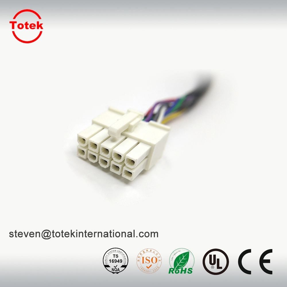 Molex 10Pins Female overmolded micro-fit to 8Pins male micro-fit Cable assembly,wire harness