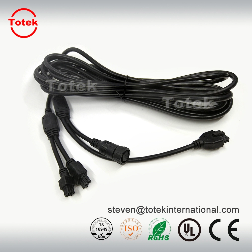 6Pins and 8Pins male overmolded micro-fit to 12Pins male micro-fit and M12 Cable assembly