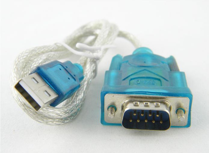 blue color usb to rs232 cable