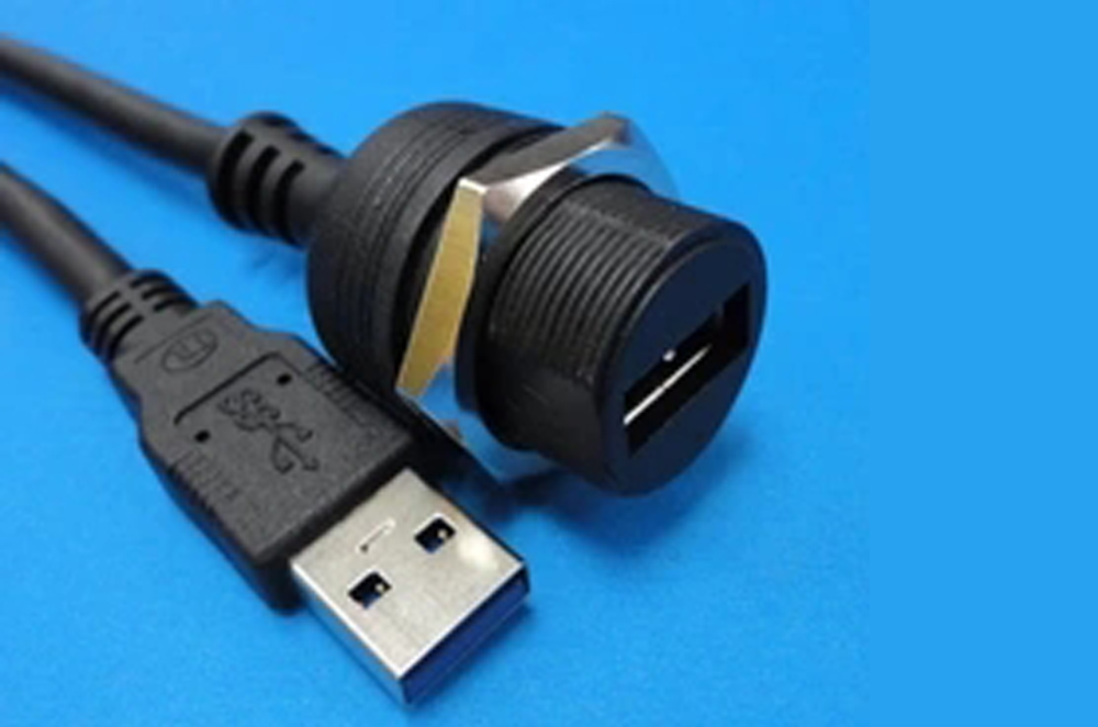 Waterproof Mountable A Female to Straight A USB cable
