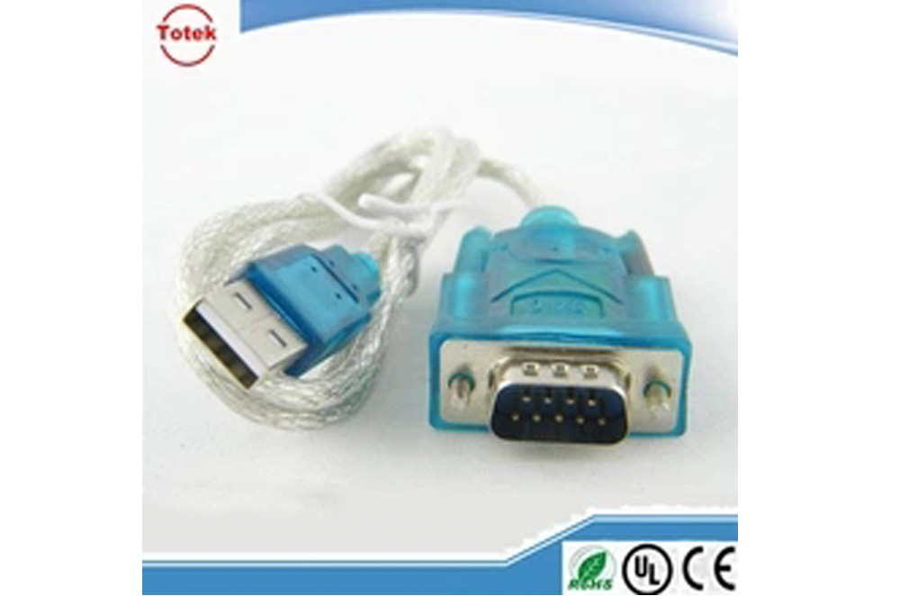 Custom male to male RS232 DB9 to USB cable