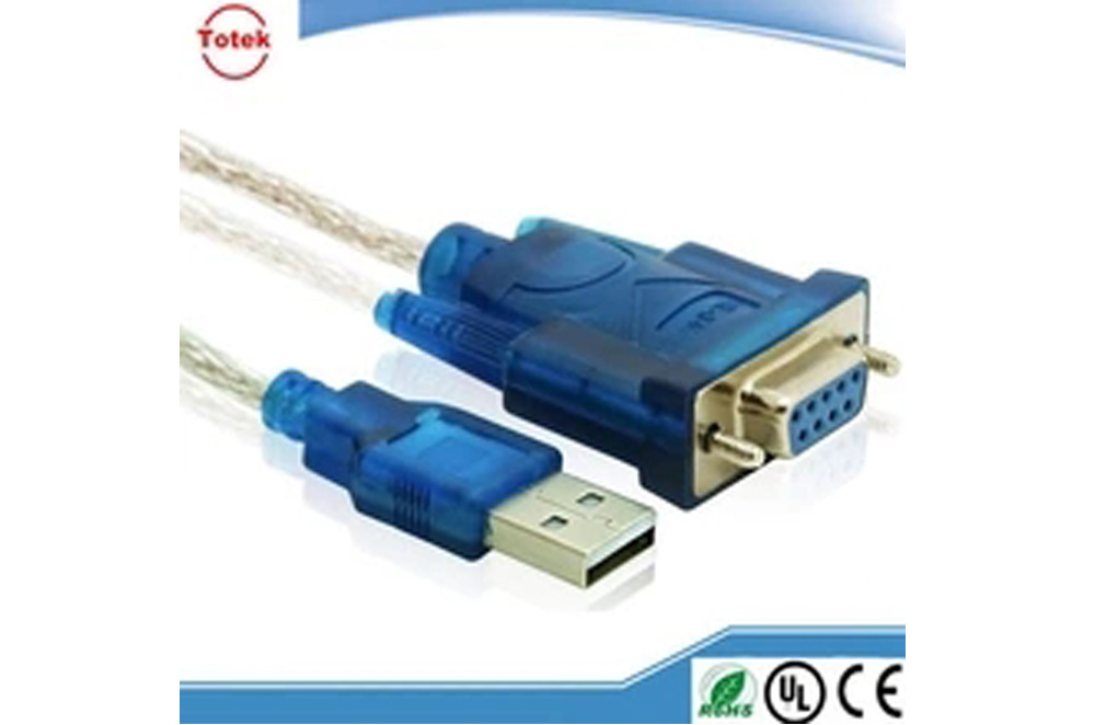 Custom overmolding RS232 to USB cable assembly