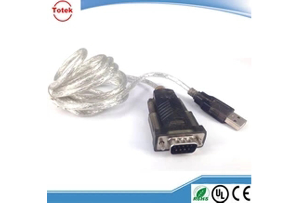 Black color customized USB to RS232 optical cable