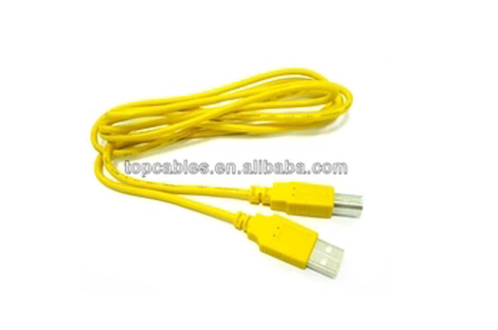 Type A to type B yellow color standard USB Cable