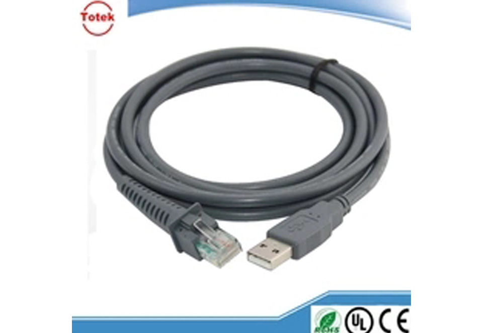 Barcode scanner cable USB2.0 to ethernet 10P10C cable assembly