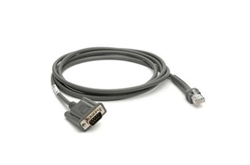 RS232 DB9P to RJ50 10P10C cable grey color 2M
