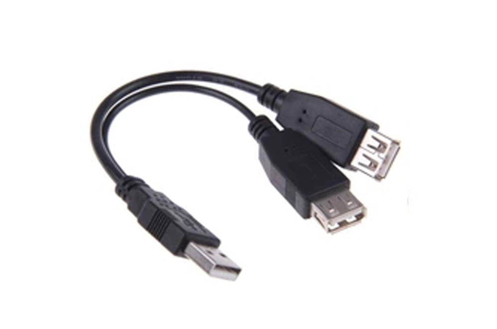 Customized USB splitter cable 2 female 1 male