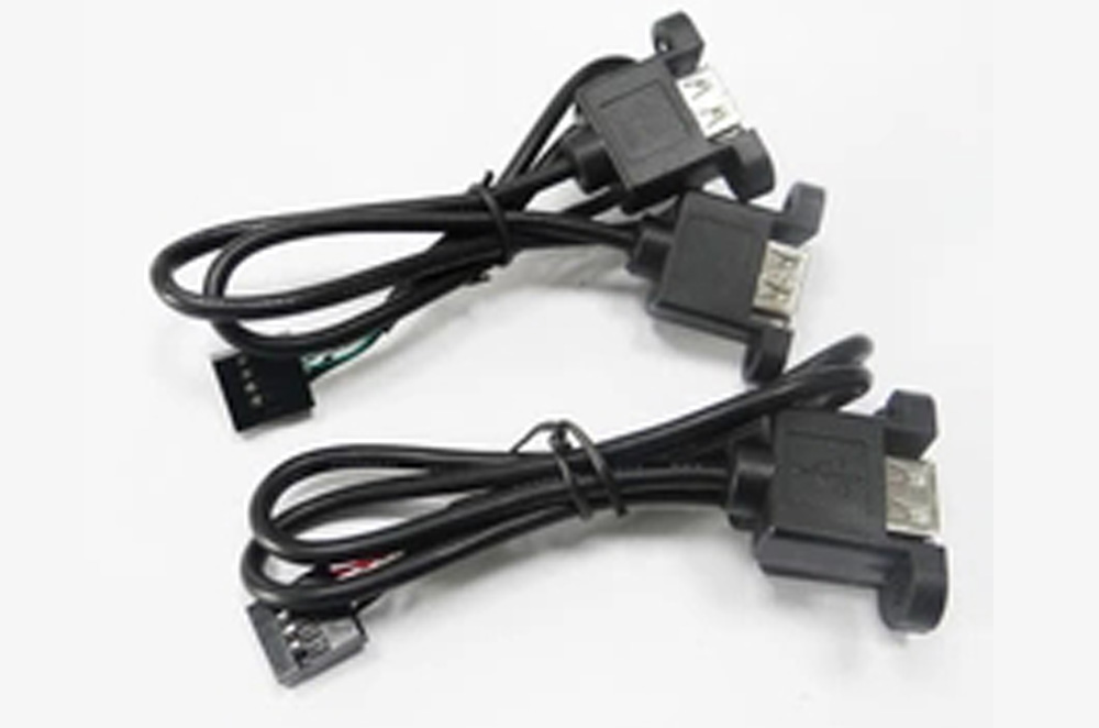 1m dual port usb 2.0 to 10 pin internal mainboard connector cable