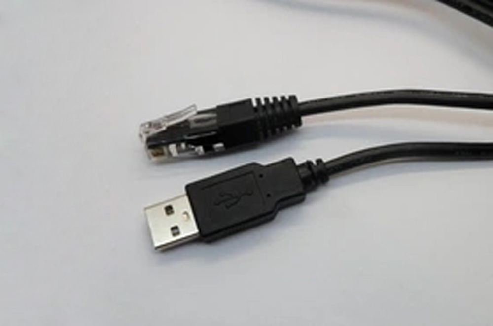 2m USB to rj50 10P10C cable assembly with molded connector