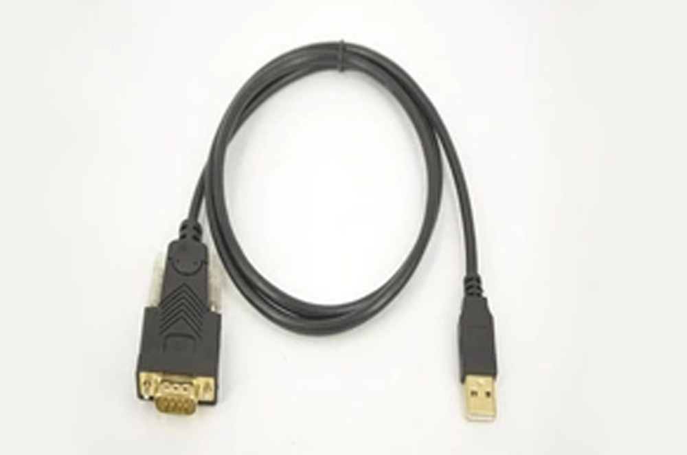 USB to RS232 / DB9 strain relief and molded connector converter cable