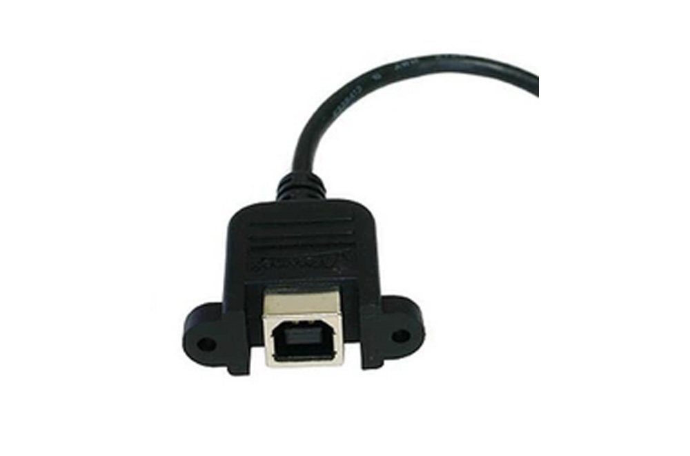 Type B USB Data Transfer Cable, Type B Female USB to Type B Male USB 350mm Black
