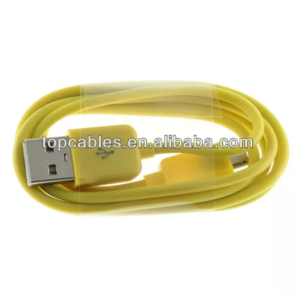 Gold connector micro usb cable