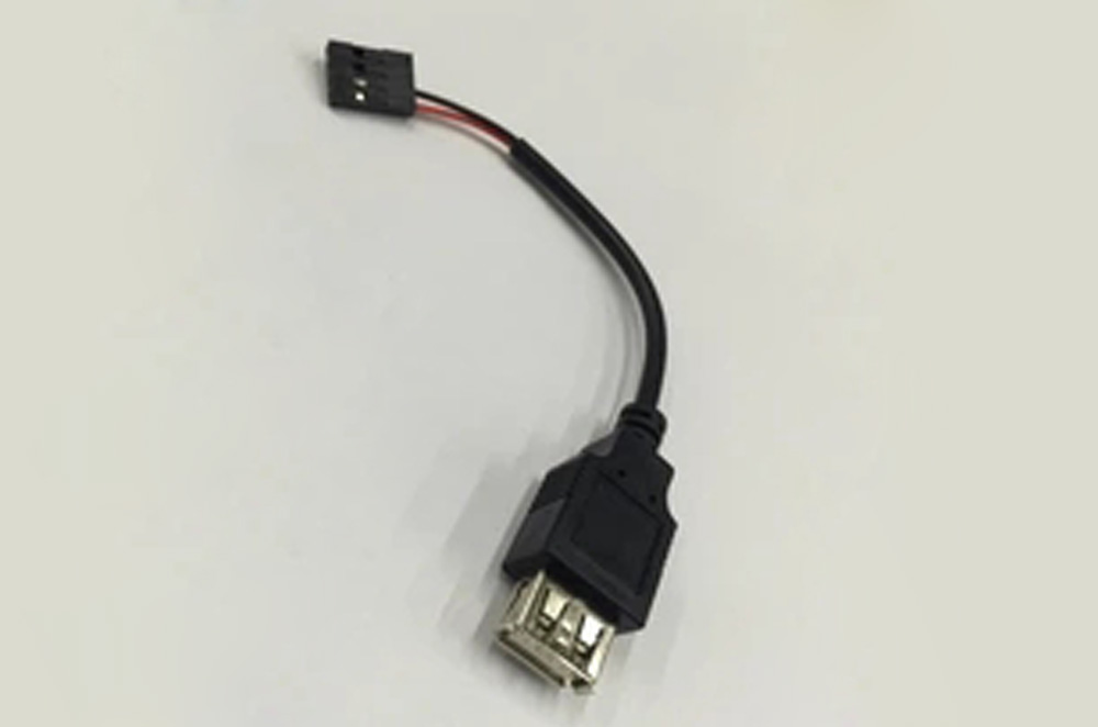 Custom USB 2.0 A socket connection to 4 pin Motherboard Header for charging
