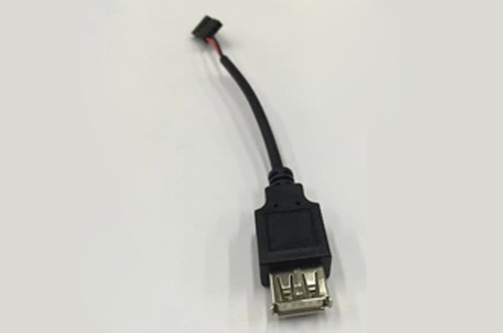 USB A female to USB motherboard 4P header cable 120mm black