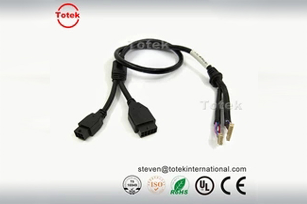 Molex 245132 10Pins and 6Pins male overmolded micro-fit to JST cable assembly, wire harness