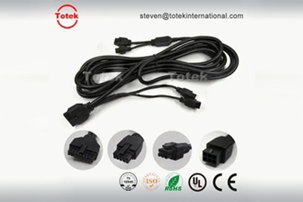 Molex 245132 18Pins female overmolded micro-fit to 6Pins and 10Pins micro-fit, wire harness