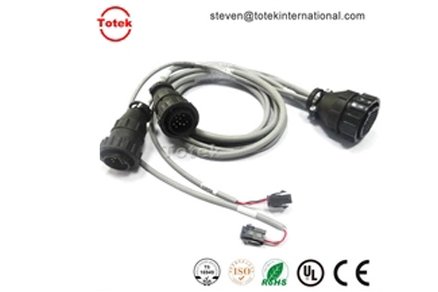 TE AMP CPC 206306 connector (Circular Plastic Connectors) to molex 43020 Micro-Fit custom cable assembly