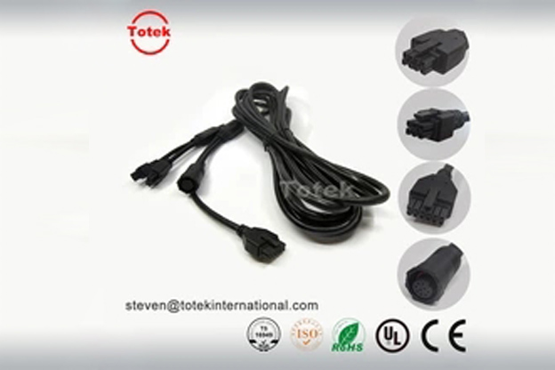 6Pins and 8Pins male overmolded micro-fit to 12Pins male micro-fit and M12 Cable assembly