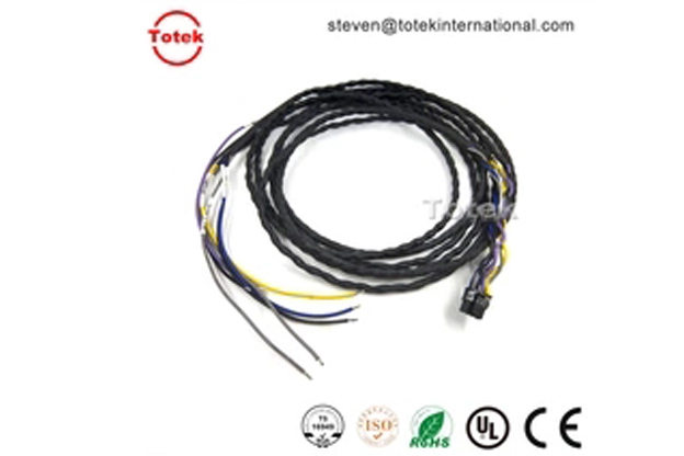 mx3.0 8p to open end Custom wire harness with heat-shrinkable T bush