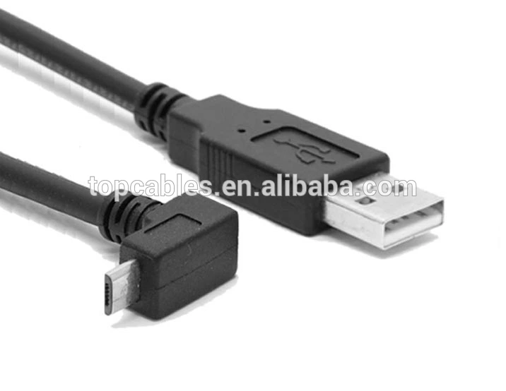 Down angled USB AM to down angled mini USB data cable