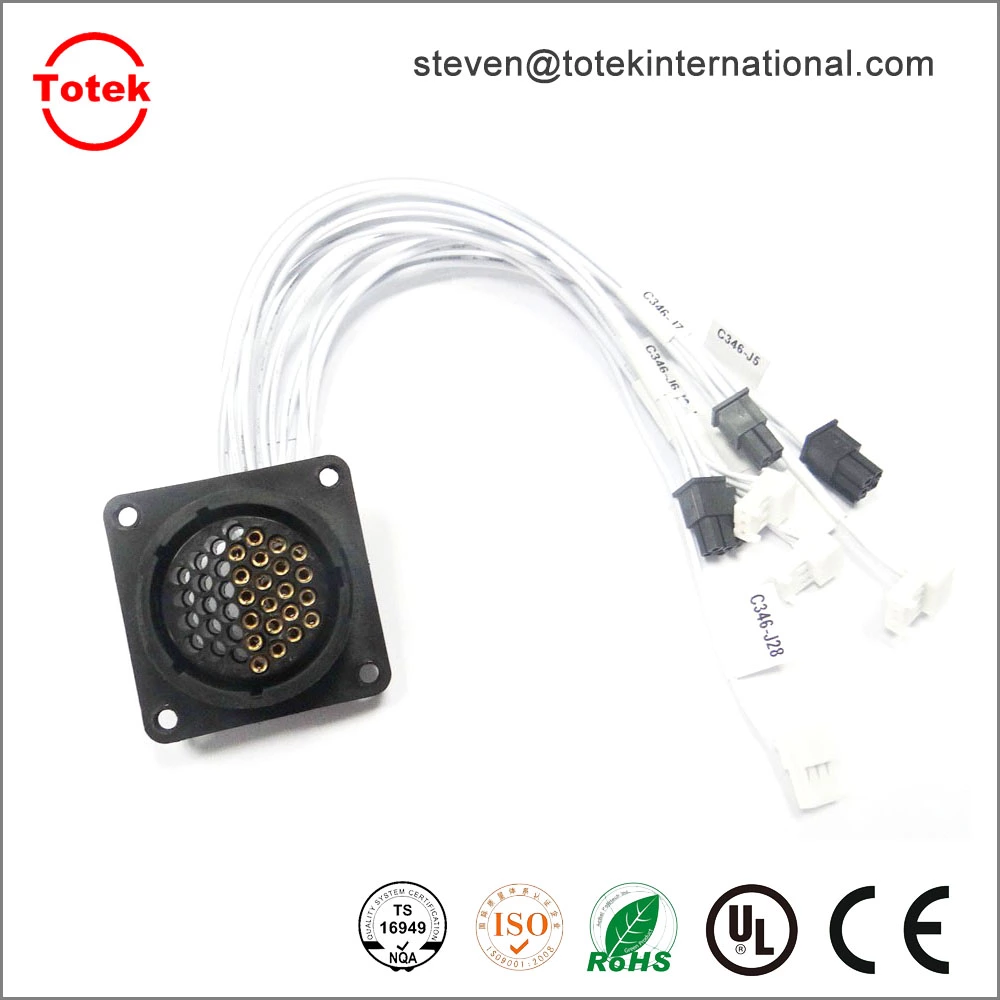 TE AMP CPC 206306 connector (Circular Plastic Connectors) to molex 43020 Micro-Fit custom cable assembly