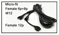 Molex double 6Pin male pitch 3.0mm overmolded micro fit to RJ45 Cable assembly, wire harness