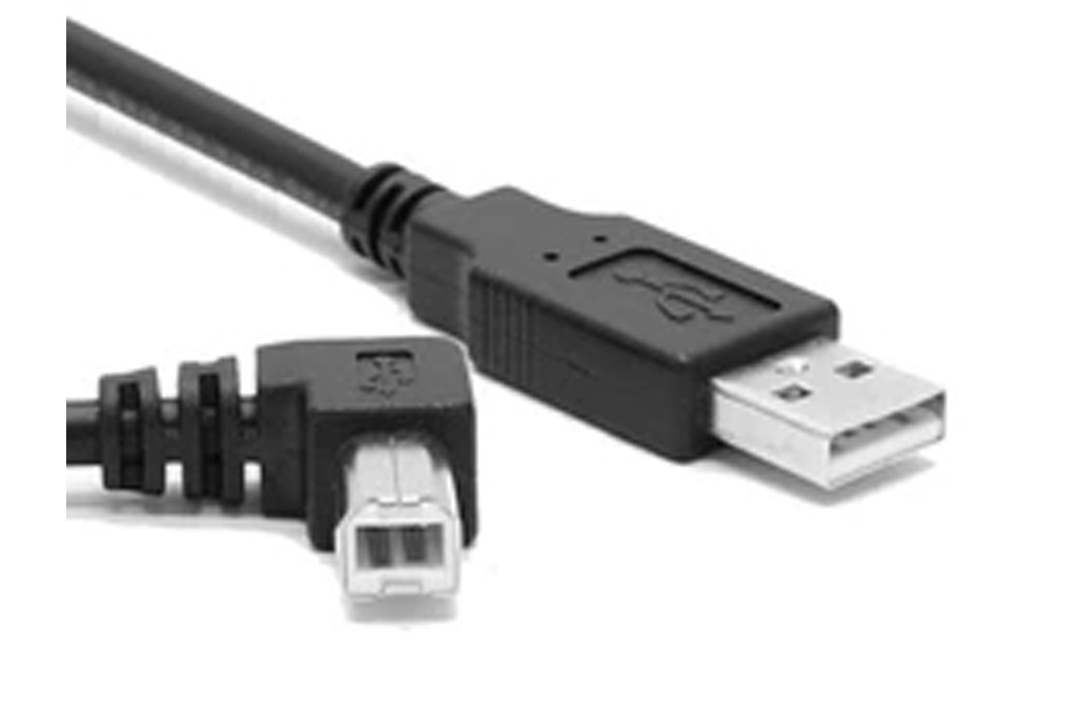 USB 2.0 AM to left angle USB B male printer cable