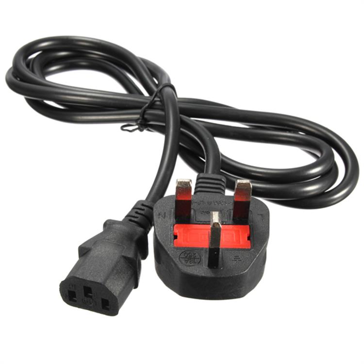3 Pin UK  AC power cord with female power cord ends for computer laptop power cord