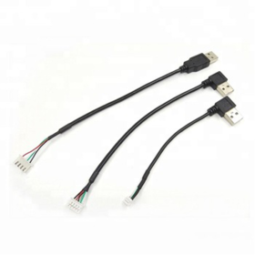 JST 5-pin connector to straight or right/left angle customized usb cable