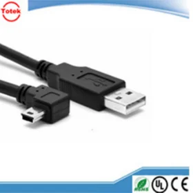 USB A male to male 90 degree right angle mini USB cabel date sync charger cable