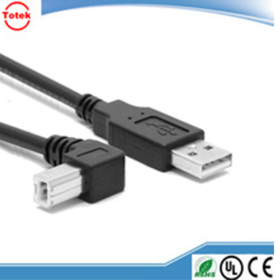 USB A male to type B male USB cable 90 degree right angle usb