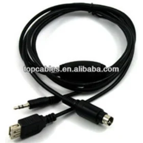 newest fashion car audio aux 3.5mm usb cable