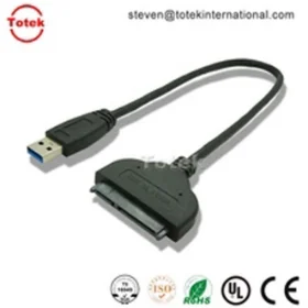 Super Speed USB 3.0 to SATA 22 Pin 2.5" Hard disk drive SSD Adapter Cable 10CM