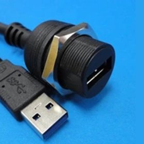 Waterproof Mountable A Female to Straight A USB cable