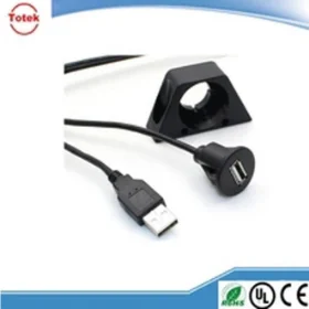 Car dashboard USB flush mounted female USB to male USB cable