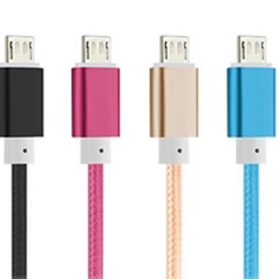 2015 High Quality Customized fabric USB Cable With Led Light