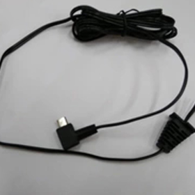 Pigtail micro USB left angled cable with molded strain relief